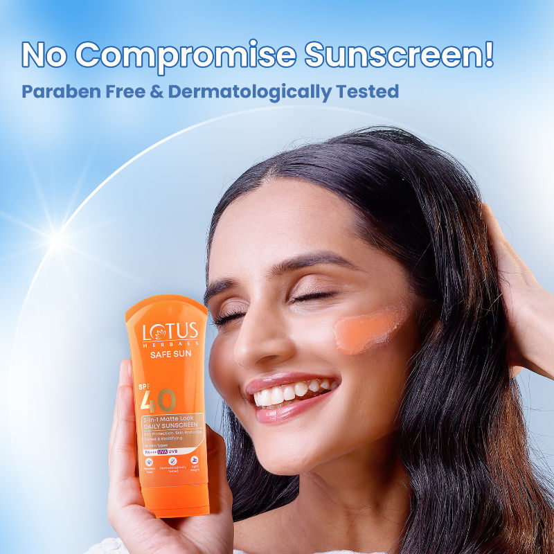 SafeSun 3in1 Matte Look Daily Sunscreen SPF 40 PA+++ ,Tinted & Dermatologically Free