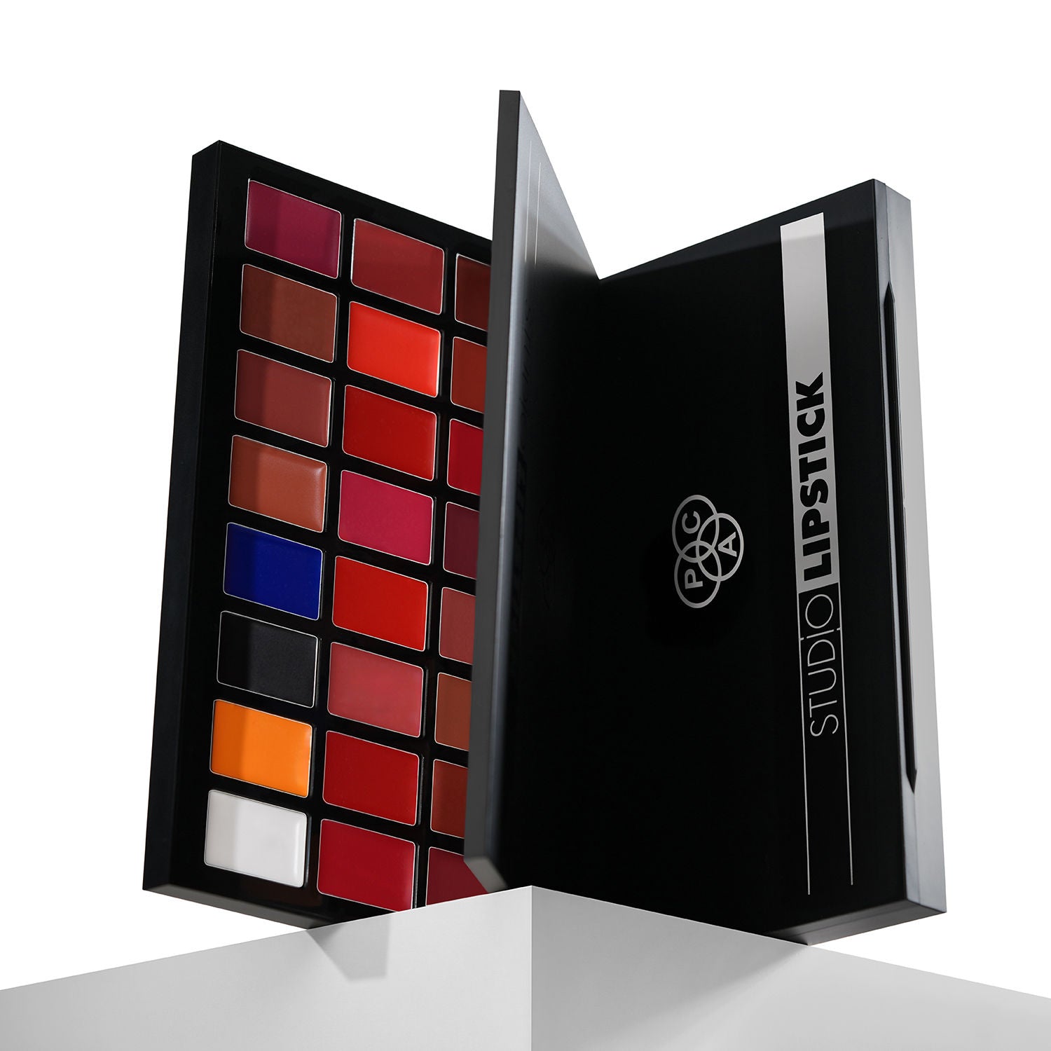 Studio HD Lipstick Vault Palette X24 - Create 100+ Lip Shades, Intense Color Payoff, Lightweight