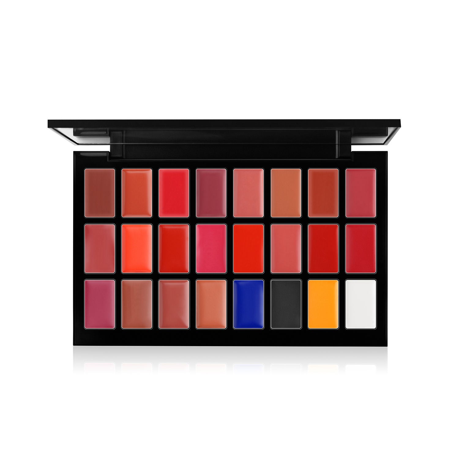 Studio HD Lipstick Vault Palette X24 - Create 100+ Lip Shades, Intense Color Payoff, Lightweight