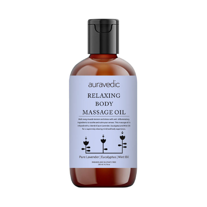 Relaxing Body Massage Oil For Women Men Body Oil For Glowing Skin Lavender Mint