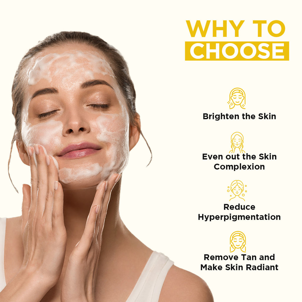 Glow Ubtan Face Wash With Turmeric, Kojic Acid & Niacinamide For Radiant Skin