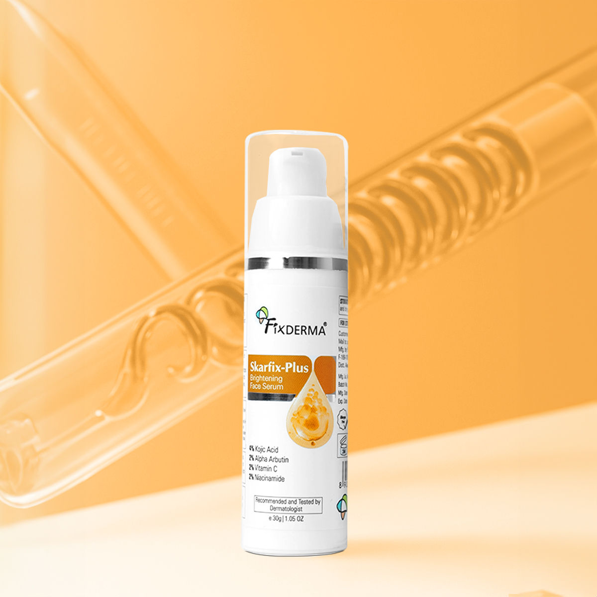 Skarfix Plus 4% Kojic Acid Brightening Face Serum Fades Dark Spots & Hyperpigmentation