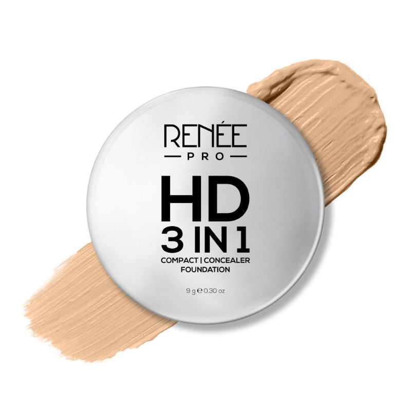 Pro HD 3-IN-1 Compact Works as Concealer, Foundation & Powder With SPF 20 - Ivorie