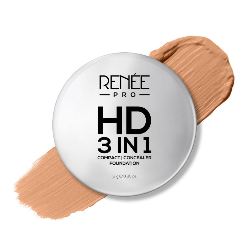 Pro HD 3-IN-1 Compact Works as Concealer, Foundation & Powder With SPF 20 - Noix