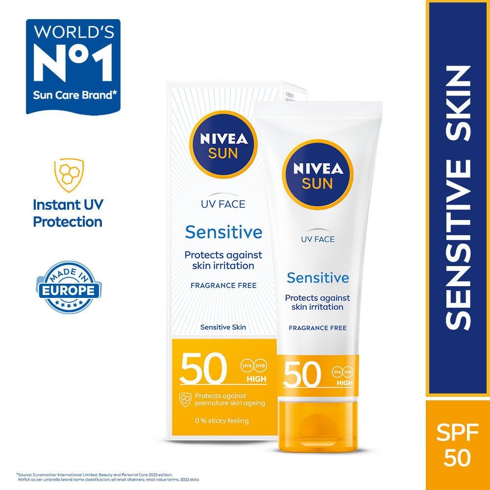 Sun Sensitive Skin SPF 50 Sunscreen, Ultra Matte, No White Cast, Instant UV Protection