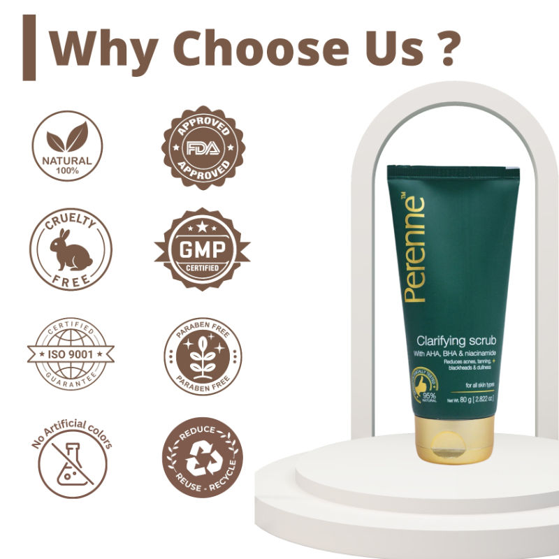 Clarifying Clay Scrub (With AHA, BHA, Niacinamide)
