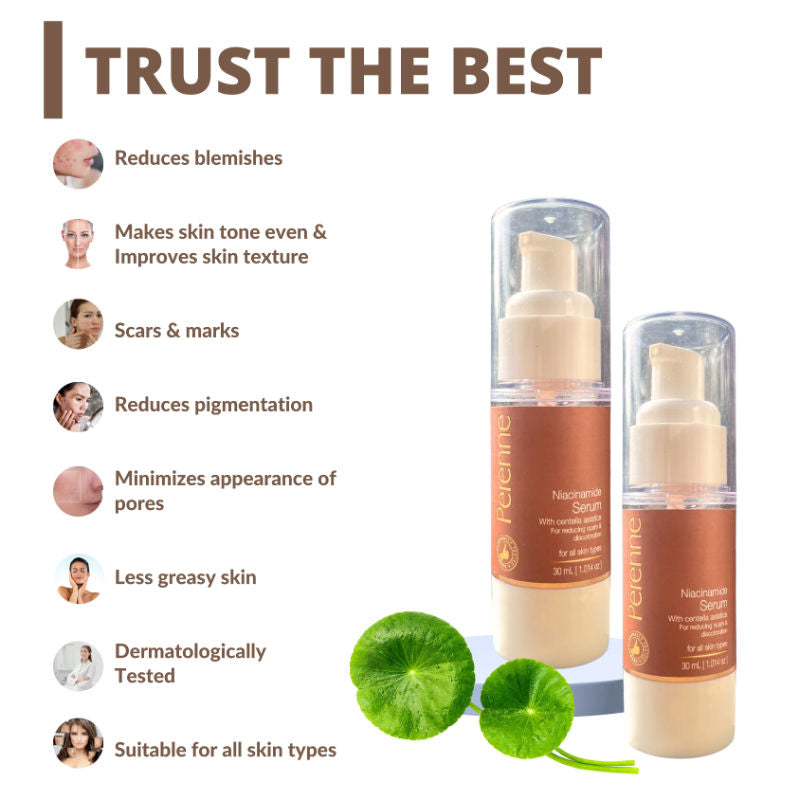 Niacinamide Serum With Centella Asiatica For Reducing Acne Scars And Pigmentation