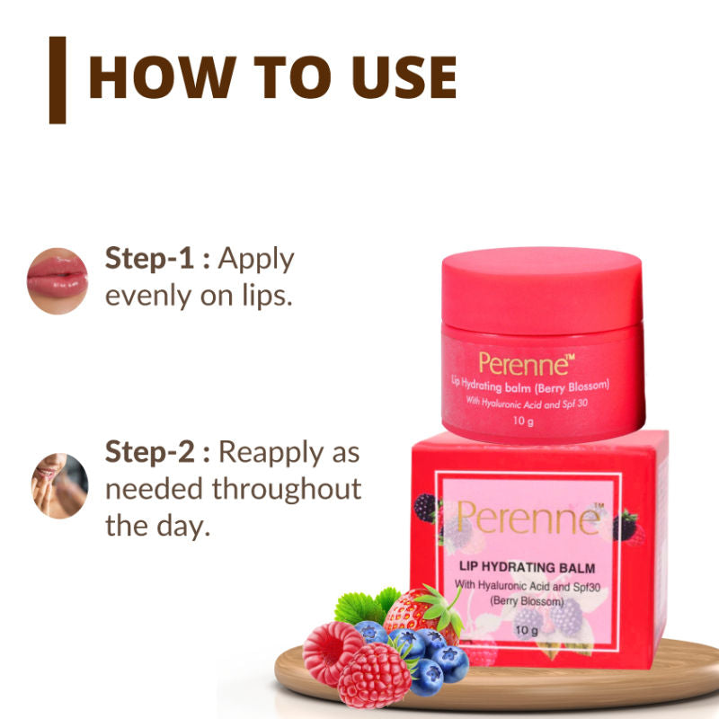 Lip Hydrating Balm With Hyaluronic Acid & SPF 30 - Berry Blossom