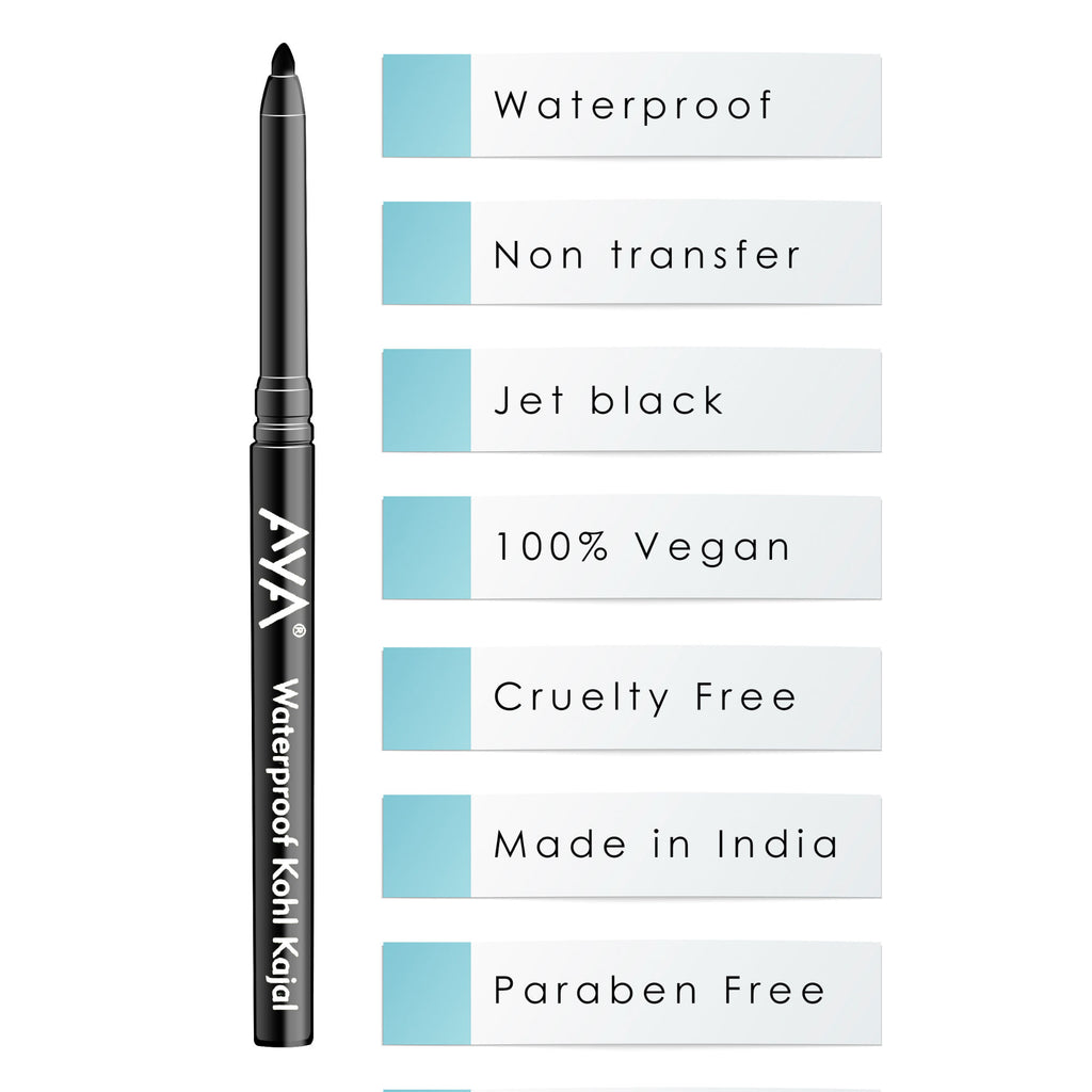 Waterproof Eyeliner + Jet Black Kohl Kajal