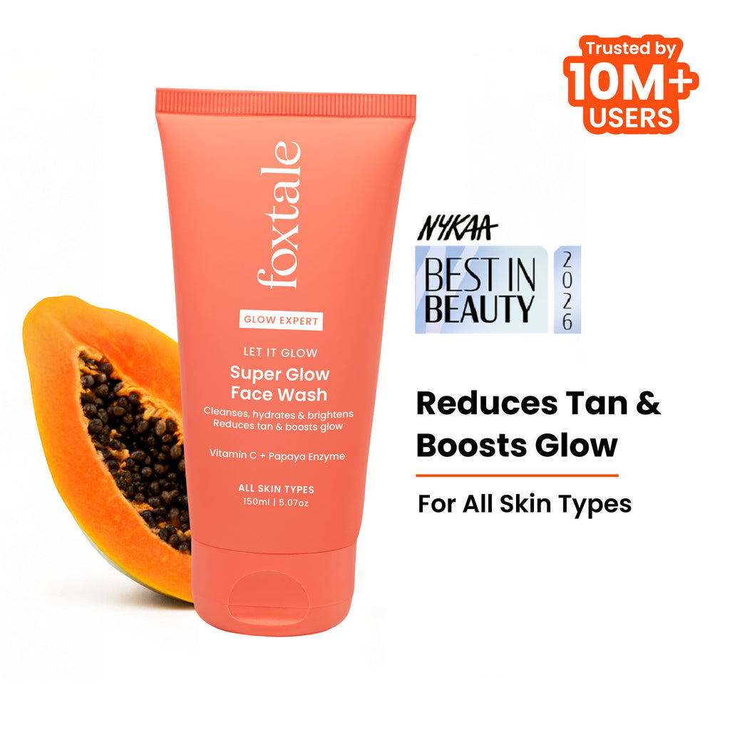 Super Glow Face Wash with Papaya Enzyme & Vitamin C for Tan Removal & Glowing Skin