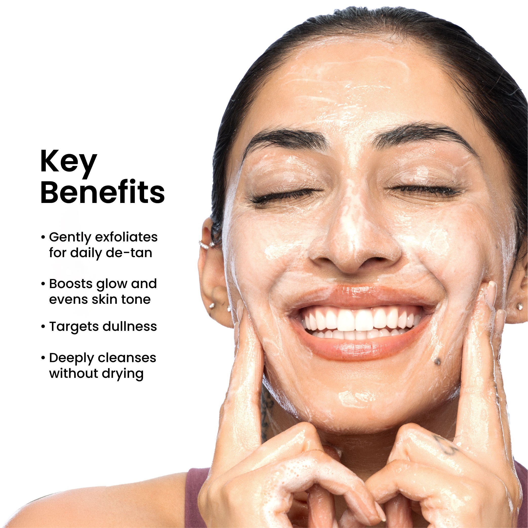 Super Glow Face Wash with Papaya Enzyme & Vitamin C for Tan Removal & Glowing Skin