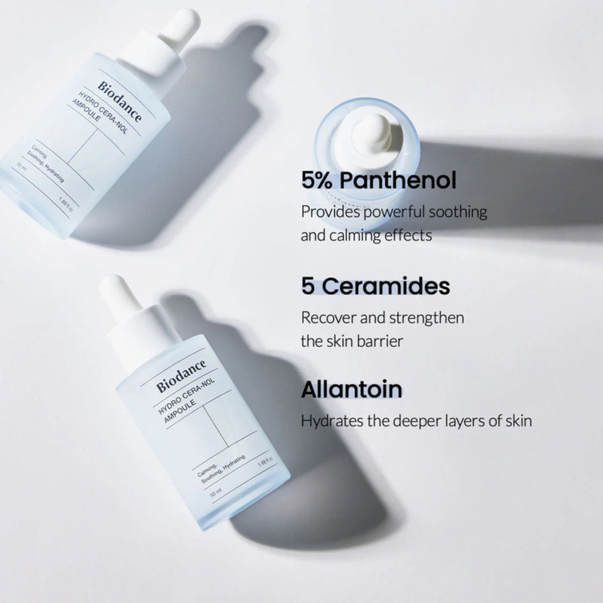 Hydro Cera-nol Ampoule, Moisturizing Korean Face Serum with Hyaluronic Acid & Ceramides