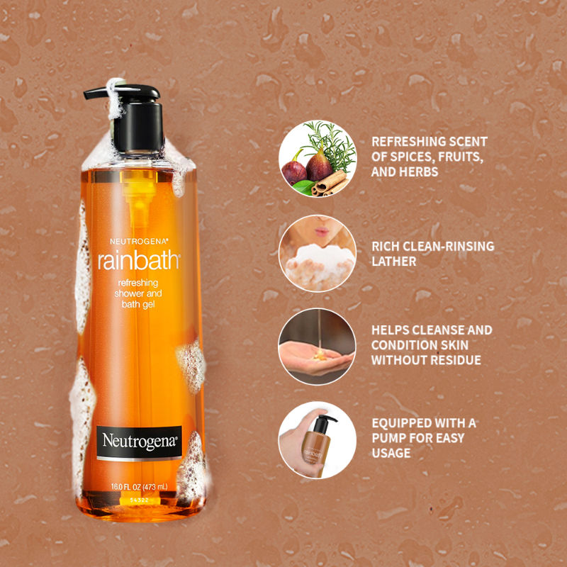 Rainbath Refreshing Shower & Bath Gel Body Wash For Cleansing Skin Without Residue