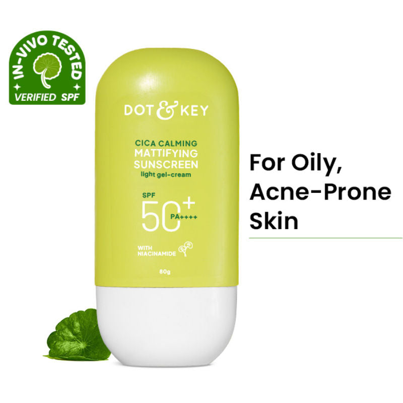 Cica Calming Mattifying Sunscreen In-Vivo Tested SPF 50+ PA++++, With Niacinamide - 80g