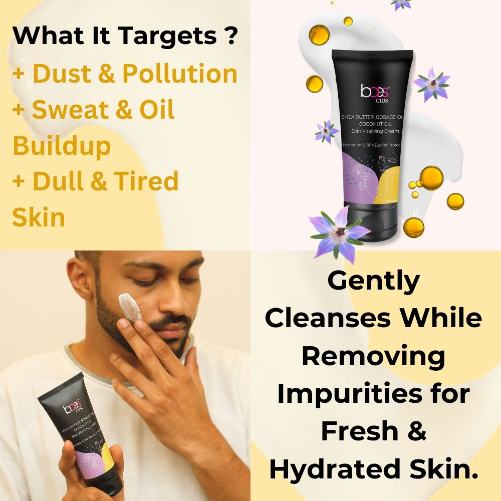 Skin Vitalising Cream With Shea Butter, Coconut Oil & Borage Oil Intense Hydration Unisex