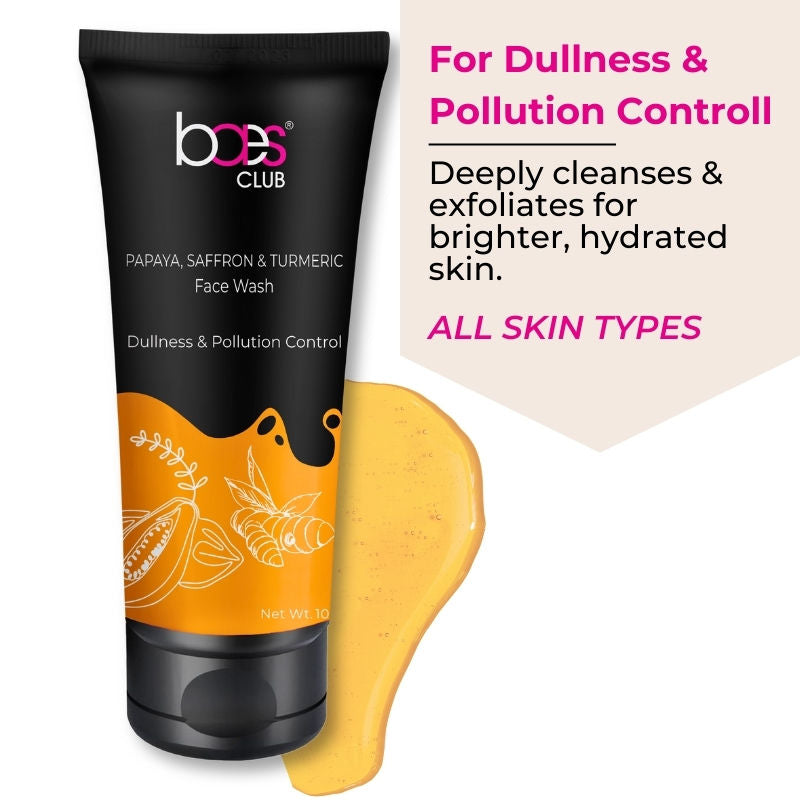Papaya, Saffron & Turmeric Deep Cleanse Face Wash Gentle Exfoliation Glowing Skin Unisex