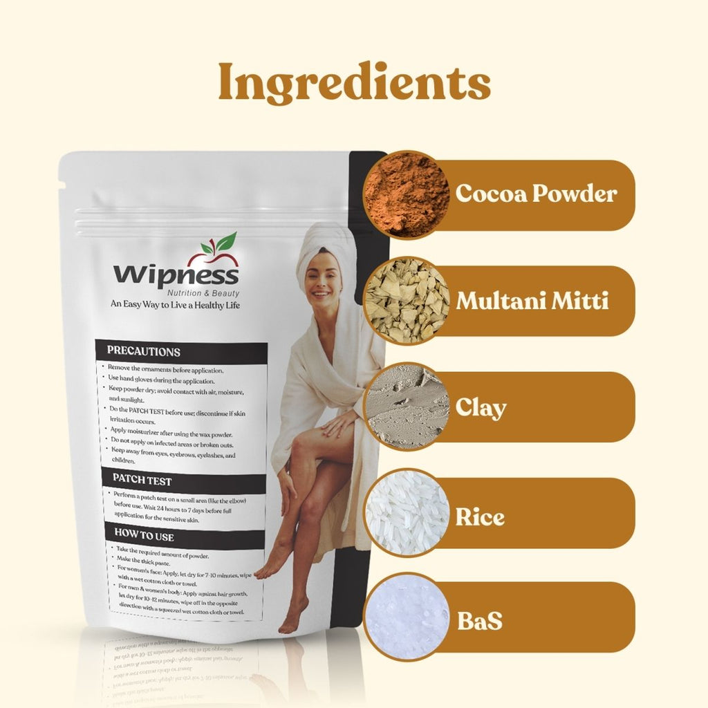 Natural Chocolate Facial Hair Removal Powder