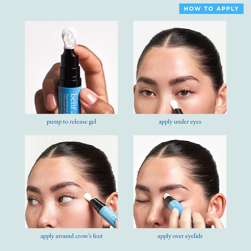 Aqua Bomb Korean Under Eye Cream-Vegan gel,for dark circles with Hyaluronic Acid & Niacinamide