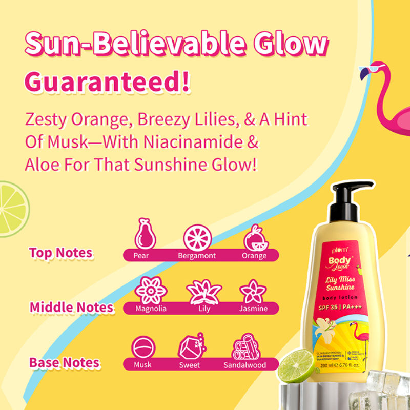 BodyLovin' Lily Miss Sunshine Sunscreen Body Lotion SPF 35 PA+++ For Tan Reduction & Hydration