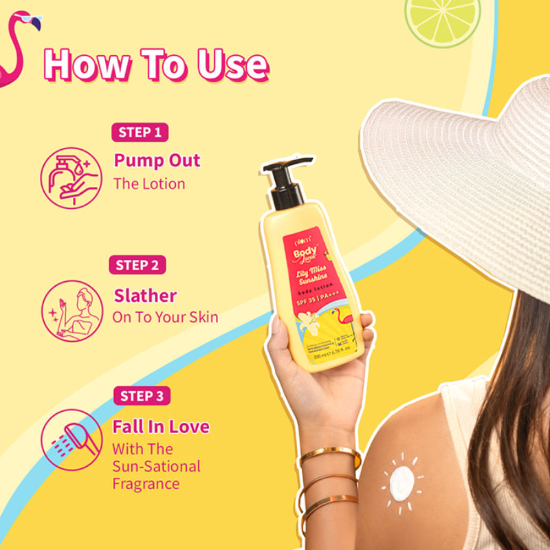 BodyLovin' Lily Miss Sunshine Sunscreen Body Lotion SPF 35 PA+++ For Tan Reduction & Hydration