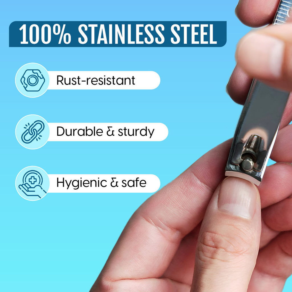 Nail Cutter Stainless Steel Finger Nail Clipper Toe Nail Trimmer for Manicure, Pedicure