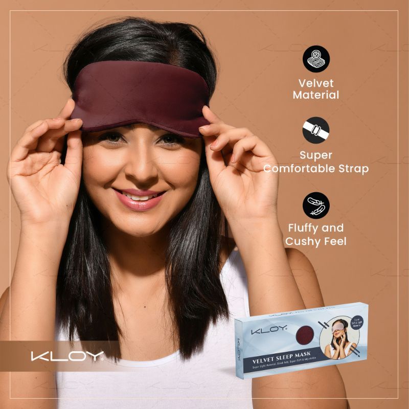 Breathable Sleep Eye Mask - Maroon