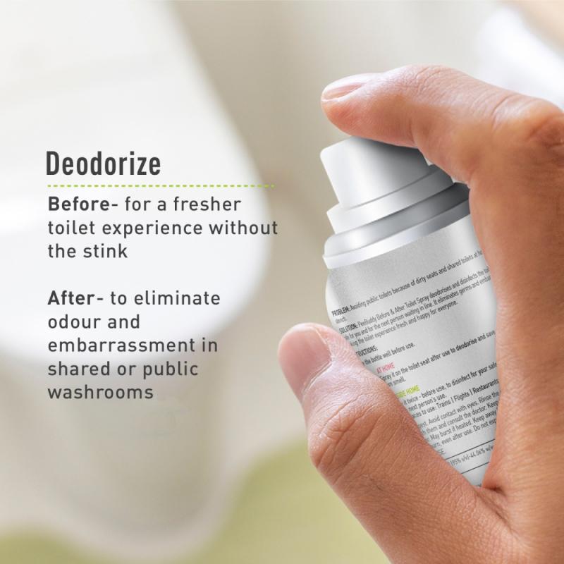 Before & After Toilet Seat Sanitizer Spray (Vanilla), Deodoriser & Disinfectant