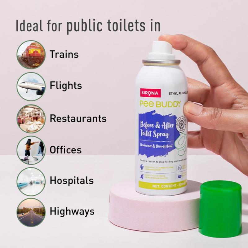 Before & After Toilet Seat Sanitizer Spray (Vanilla), Deodoriser & Disinfectant