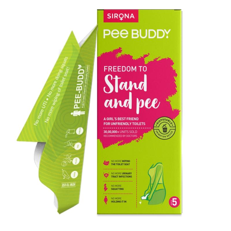 Sirona Peebuddy Stand N Pee Disposable Female Urination Funnels Portable Leak-Proof Stand & Pee Funnels