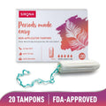 Fda Approved Tampons for Super Heavy Flow, High Absorption & Biodegradable, 360° Leakproof