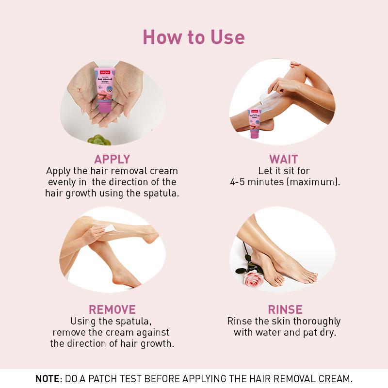 Talc Free Hair Removal Cream For Dry & Sensitive Skin With Aloevera, Vitamin E & Shea Butter