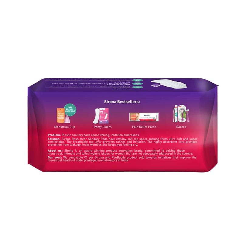 Cottony Soft Rash Free Sanitary Pads For Women 30 Pcs (Xl+) Ultra Thin & Breathable Top Layer