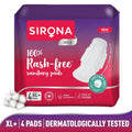 Cottony Soft Rash Free Sanitary Pads For Women, 4 Pcs (XL+) Ultra Thin & Breathable Top Layer