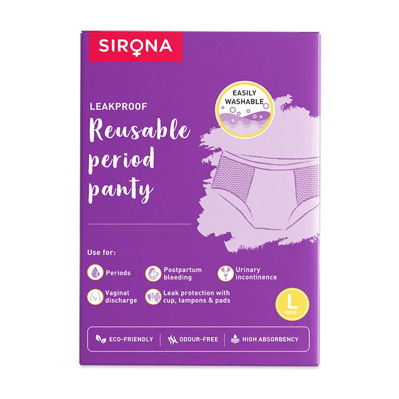 Reusable Period Panties (L), Leak Proof Protection For Periods, Urinary & Vaginal Discharge