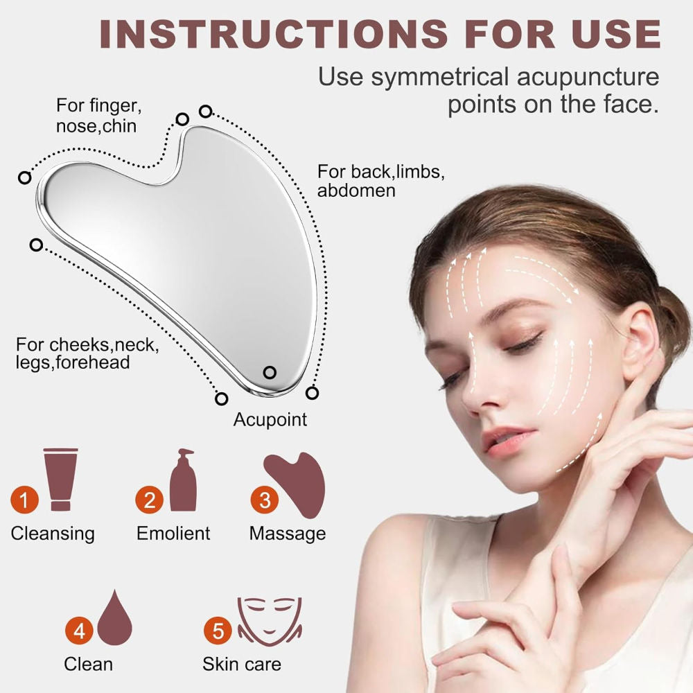 Stainless Steel Gua Sha Tool For Face