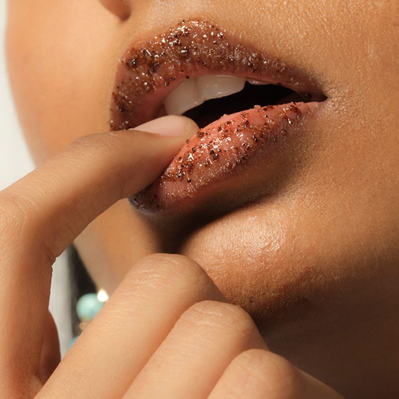 Coffee Lip Scrub for Chapped & Pigmented Lips - Natural, Vegan & Beeswax Free