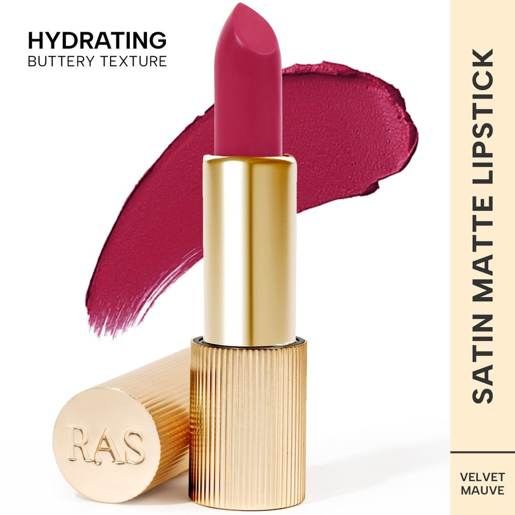 Lumiere Satin Matte Lipstick - Pink Cashmere - Pink Lipstick - Velvet Mauve