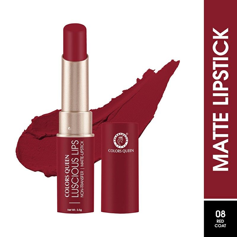 Luscious Lips Non Transfer Matte Lipstick - 08 Red Coat