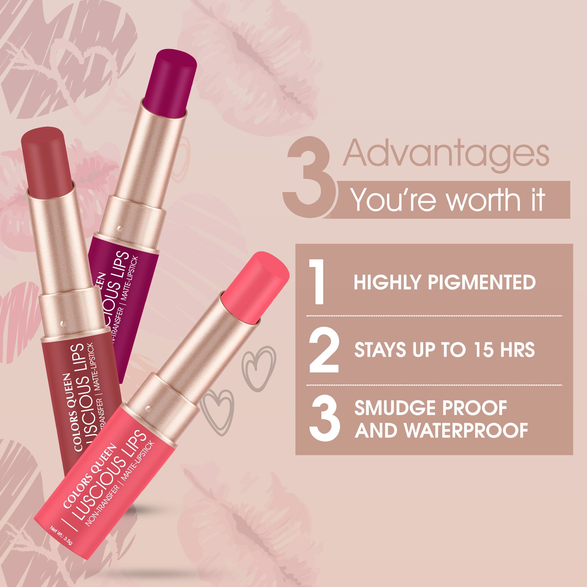 Luscious Lips Non Transfer Matte Lipstick