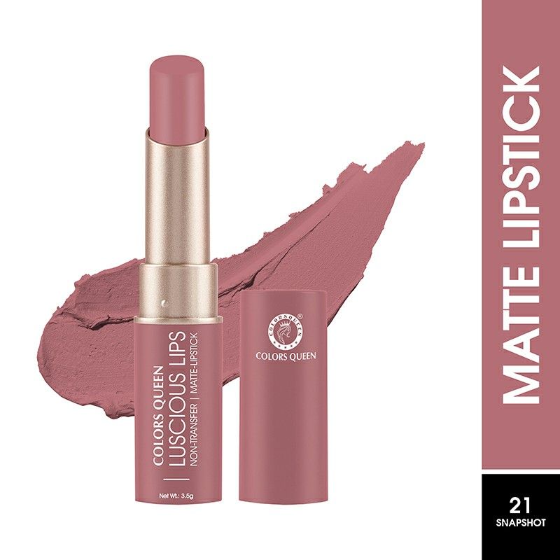 Luscious Lips Non Transfer Matte Lipstick - 21 Snapshot