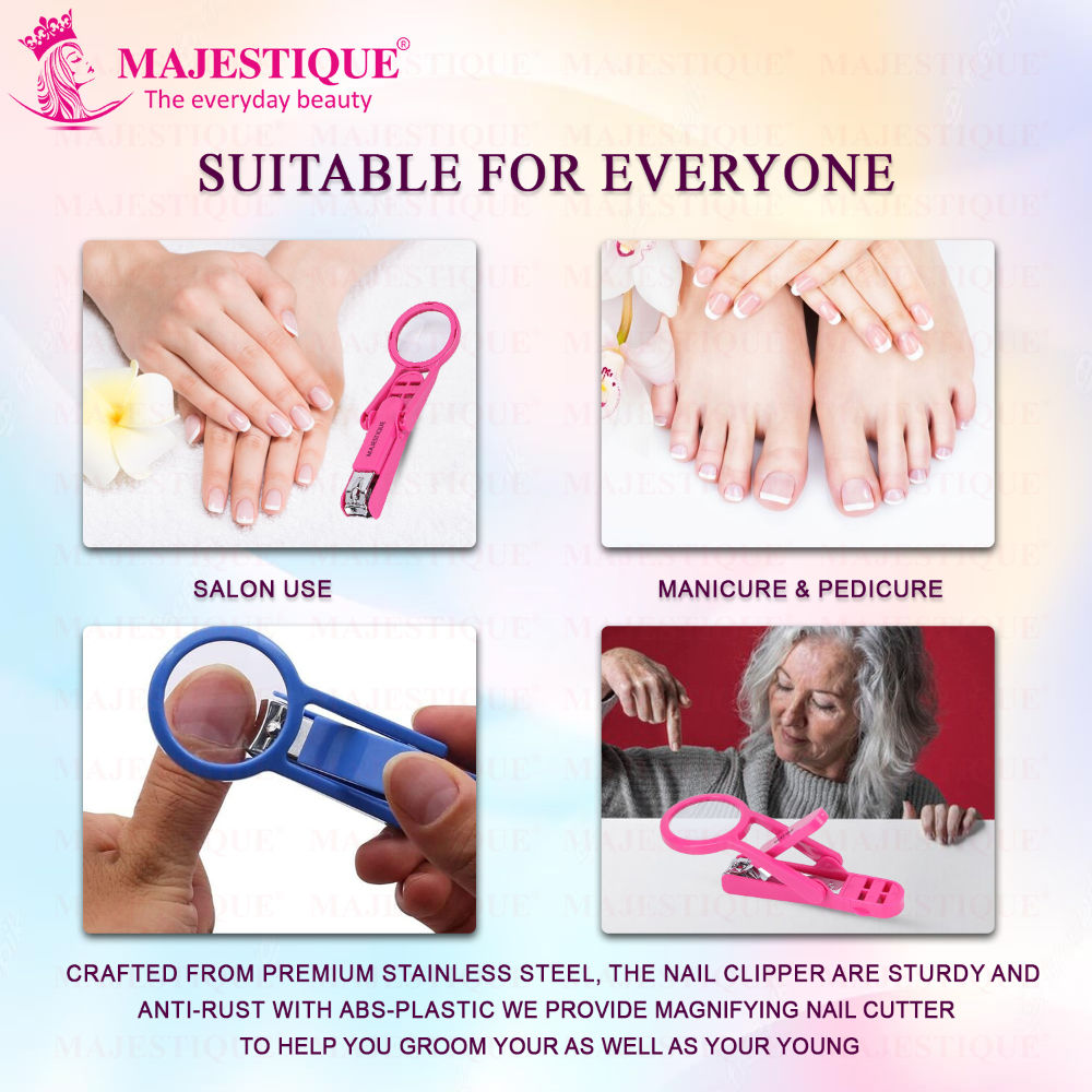 Nail Clipper With Magnifying Glass - Color May Vary