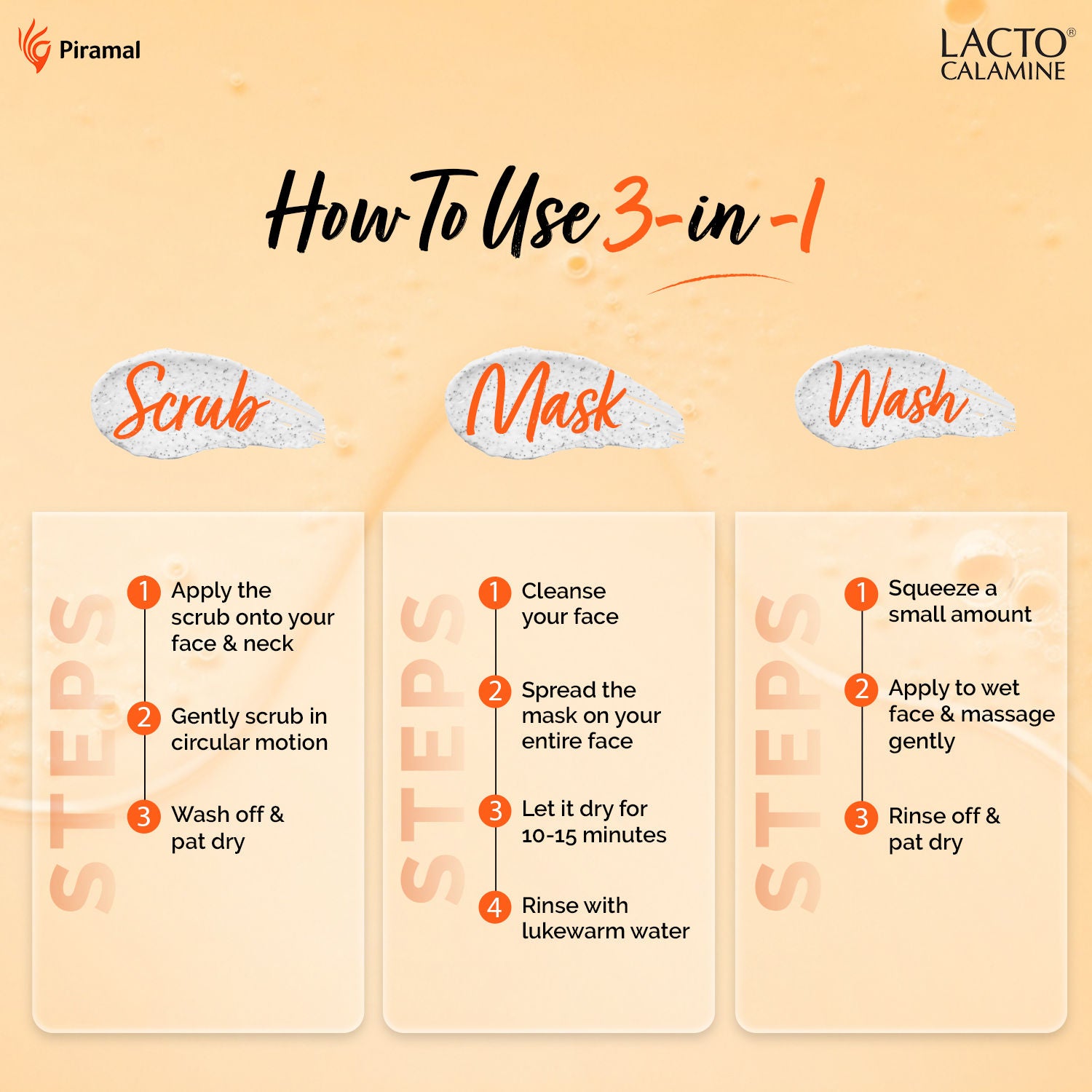 3 - In - 1 Vitamin C Face Scrub - Mask - Wash