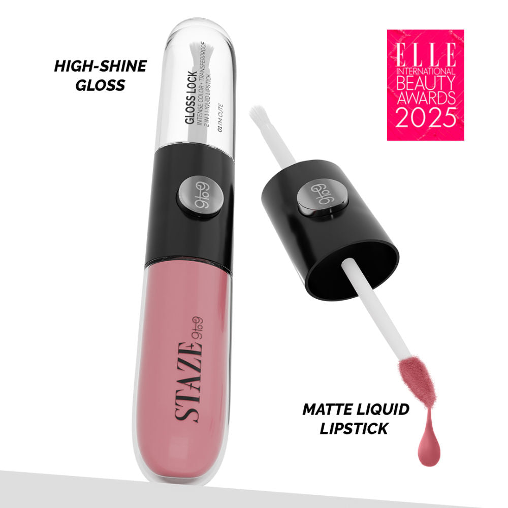 9to9 Gloss Lock 2-In-1 Liquid Lipstick - 01 Im Cute