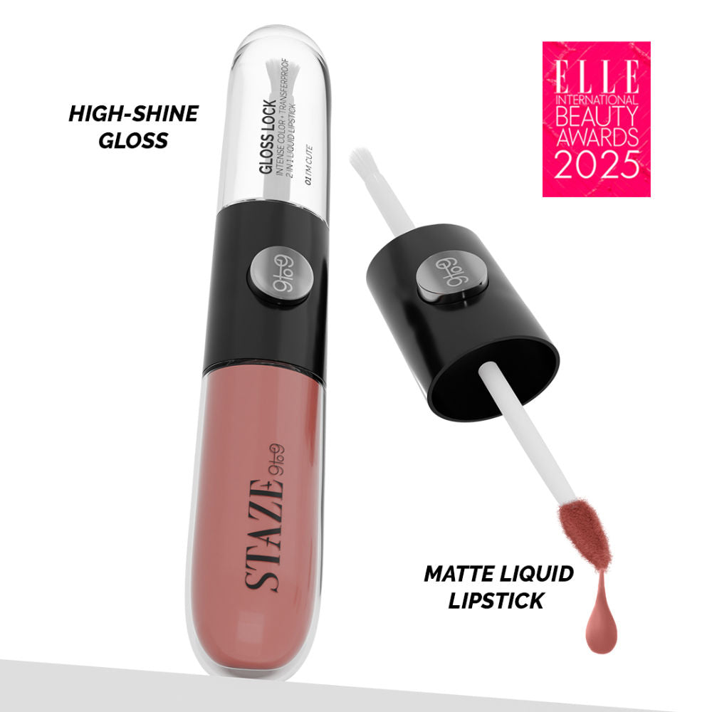 9to9 Gloss Lock 2-In-1 Liquid Lipstick - 02 Im Pretty
