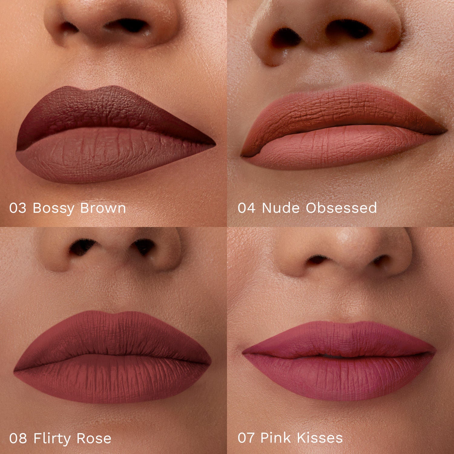 Matte Mini Liquid Lipstick 4 In 1 Pack Smudgeproof, Hydrating & Lightweight