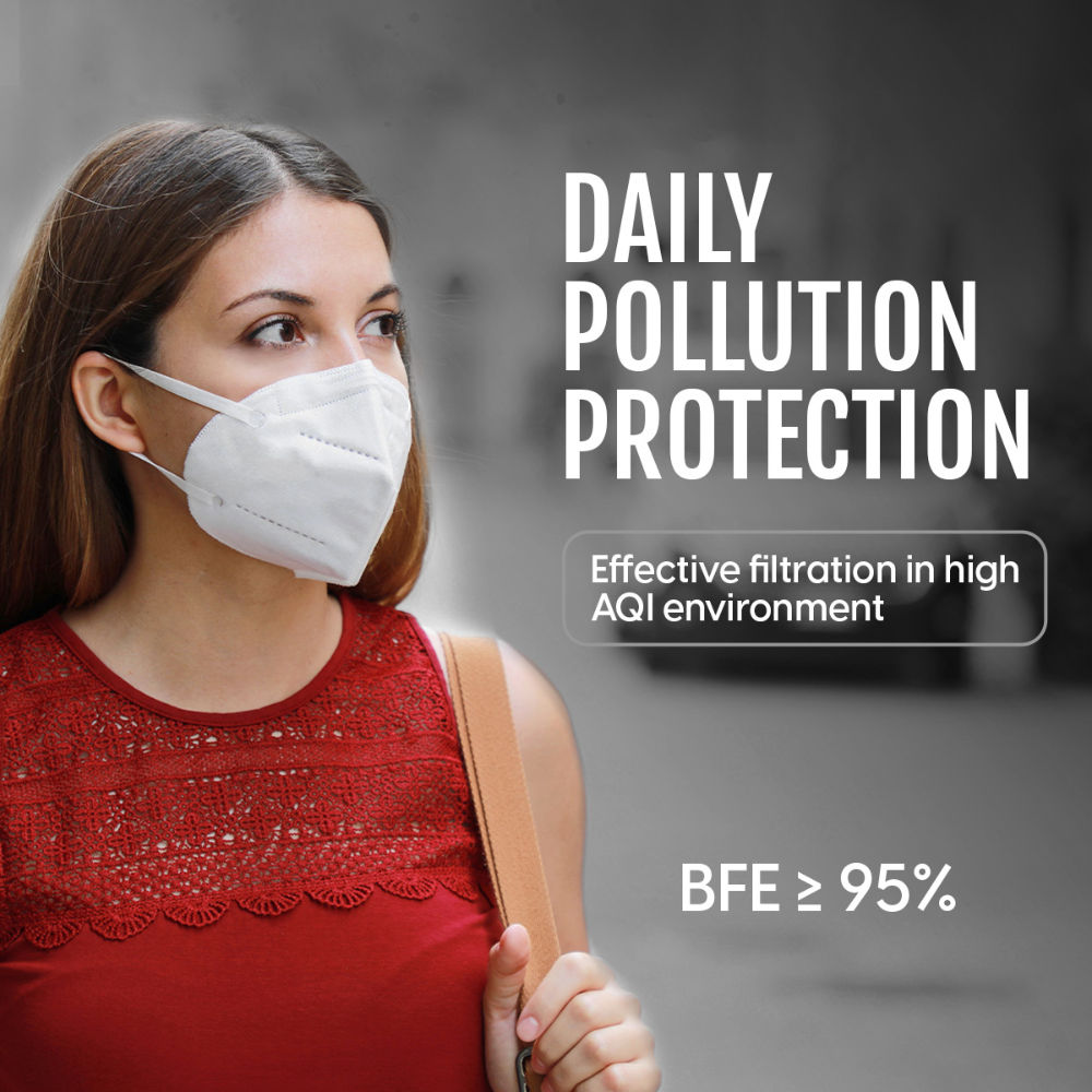 N95 Face Mask Reusable 6-Layer Anti Pollution Dust Smog Protection Hair Nail Salon Use