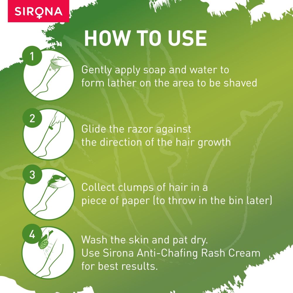 Reusable 4 Blade Shaving Razor For Women For Pain-free Body Hair Removal With Aloe Vera Lubrication