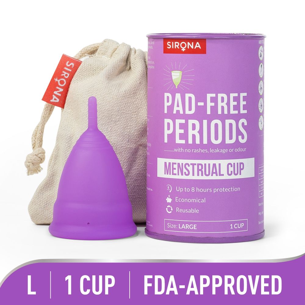 FDA Approved Reusable Menstrual Cup for Women (Large Size) Protection for Up to 8-10 Hours