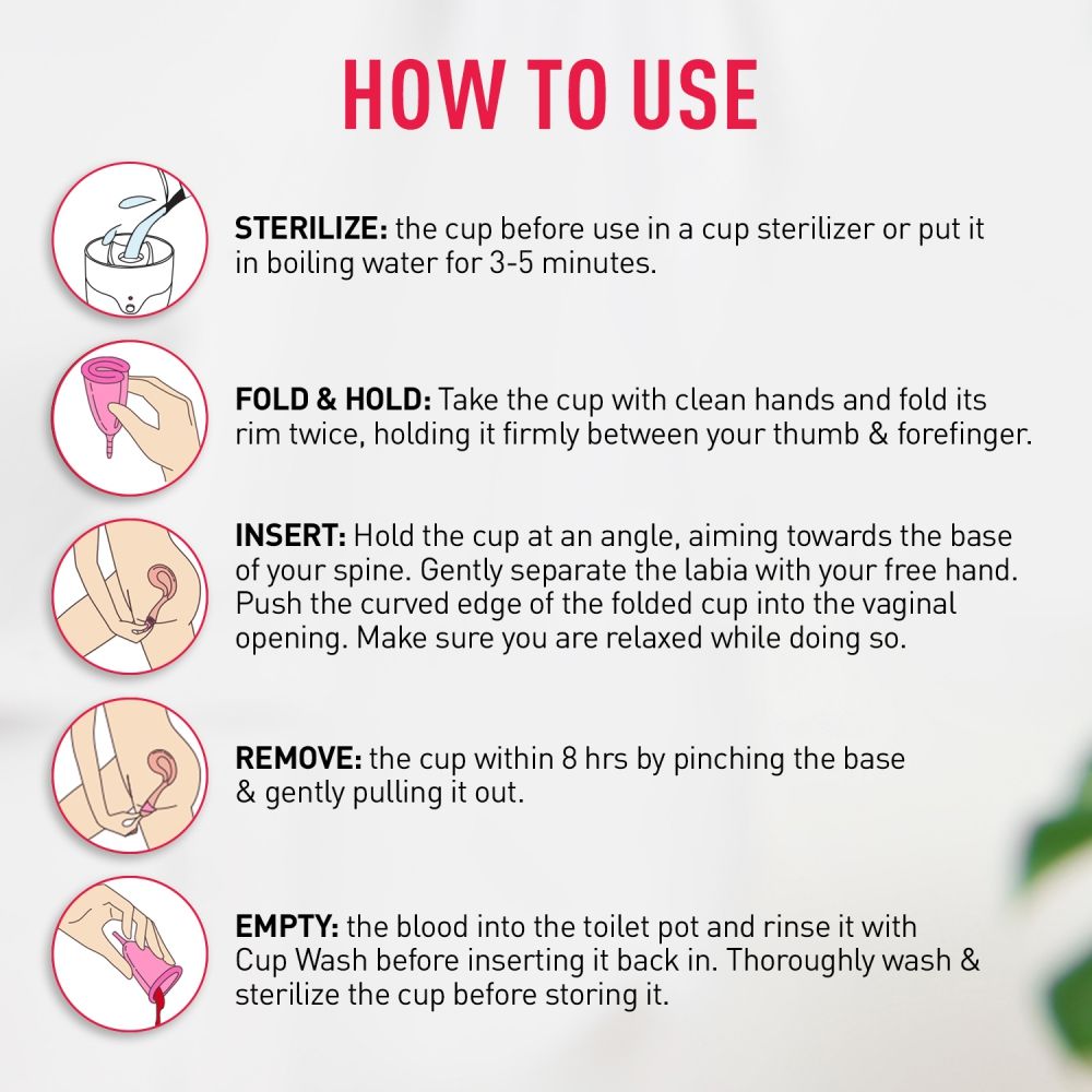 Pad Approved Reusable Menstrual Cup For Women (Small Size) Protection For Up To 8-10 Hours