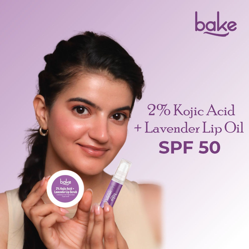 2% Kojic Acid Lavender Lip Balm Oil SPF 50 PA+++ for Dark, Chapped & Pigmented Lips